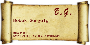 Bobok Gergely névjegykártya