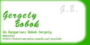 gergely bobok business card